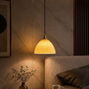 Fluted Glass Warm Pendant
