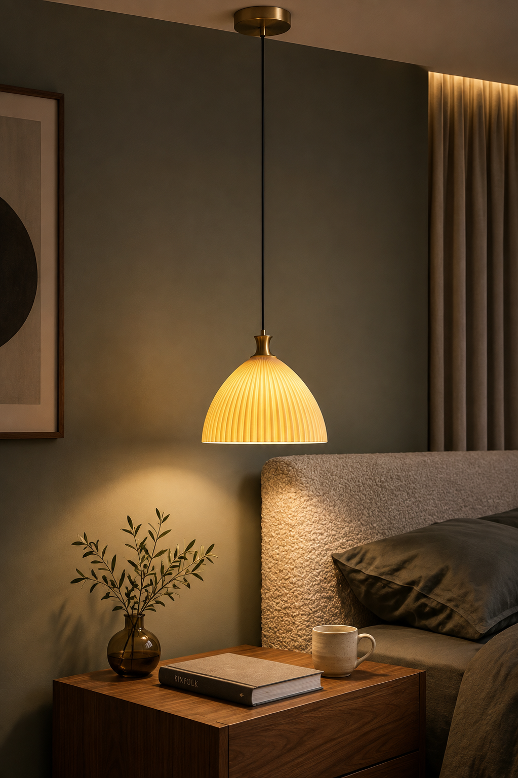 Fluted Glass Warm Pendant - Image 3