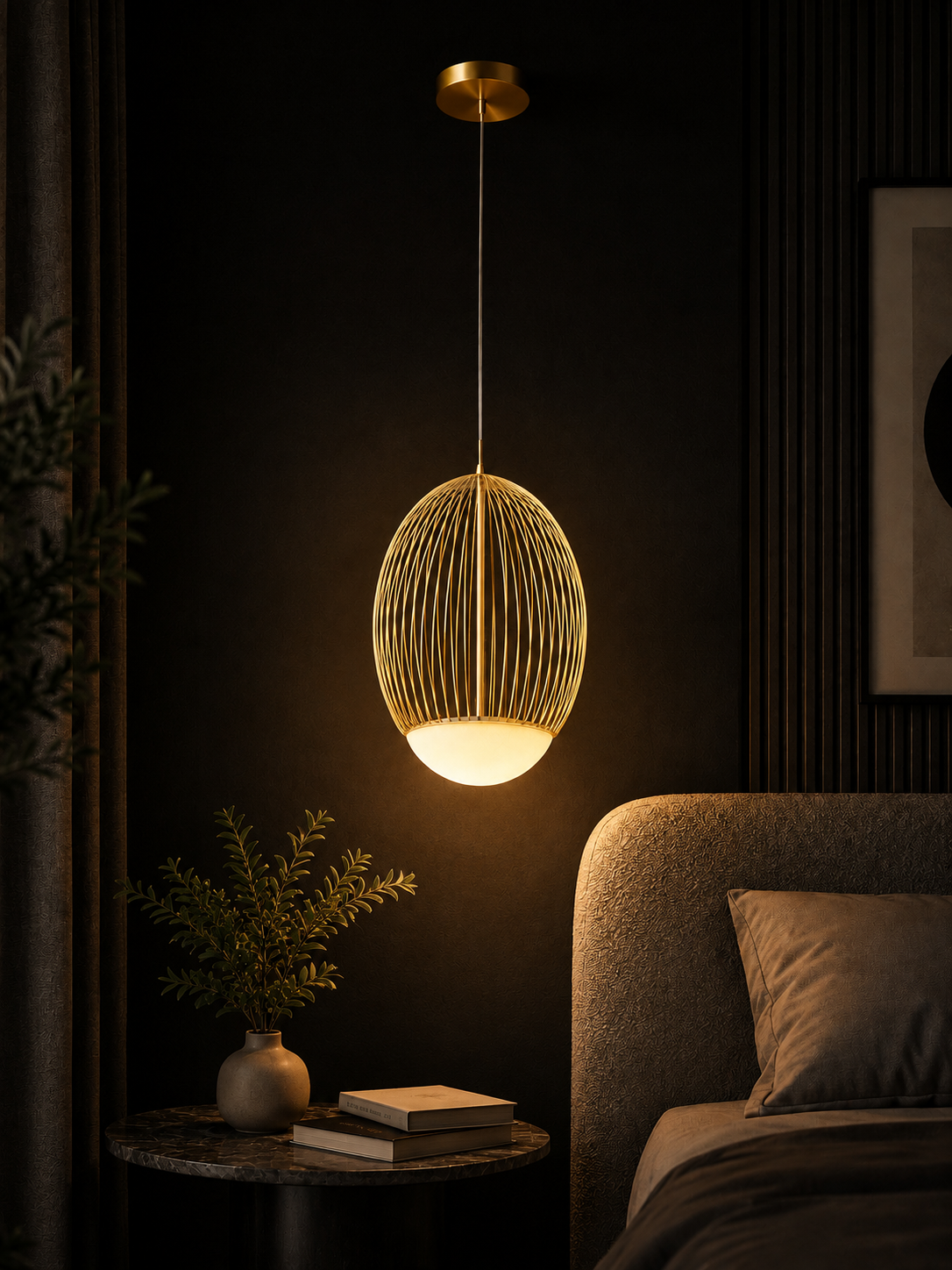 Modern Disk Pendant Luminaire - Image 3