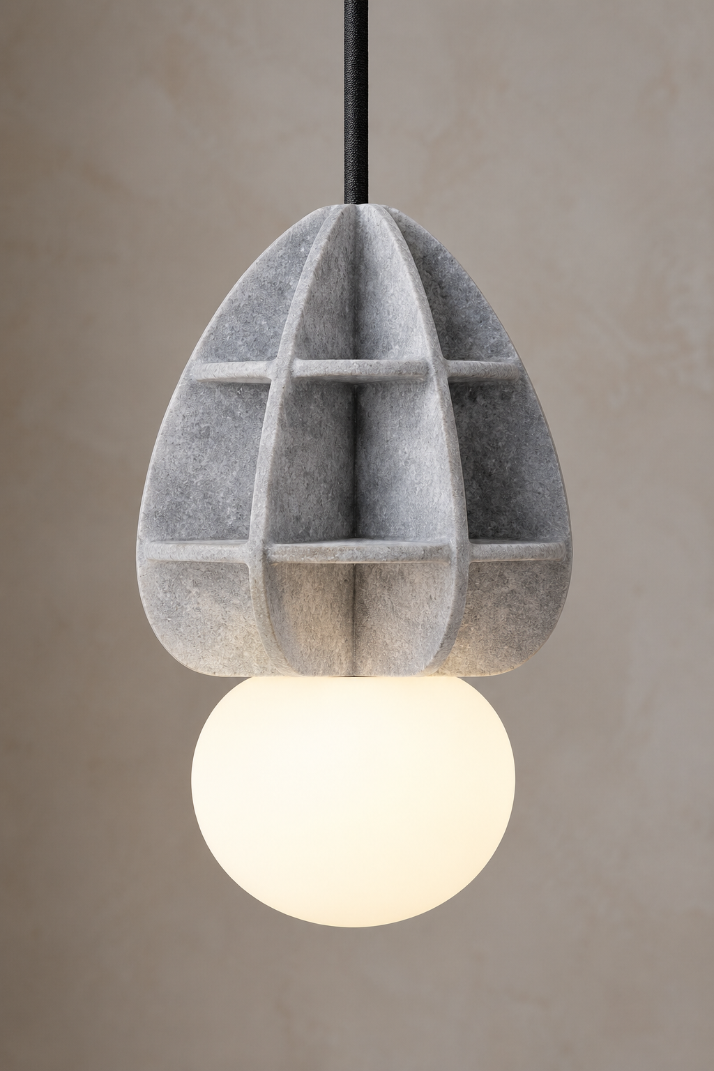TRAVERTINE DISC CONE PENDANT LIGHT - Image 7