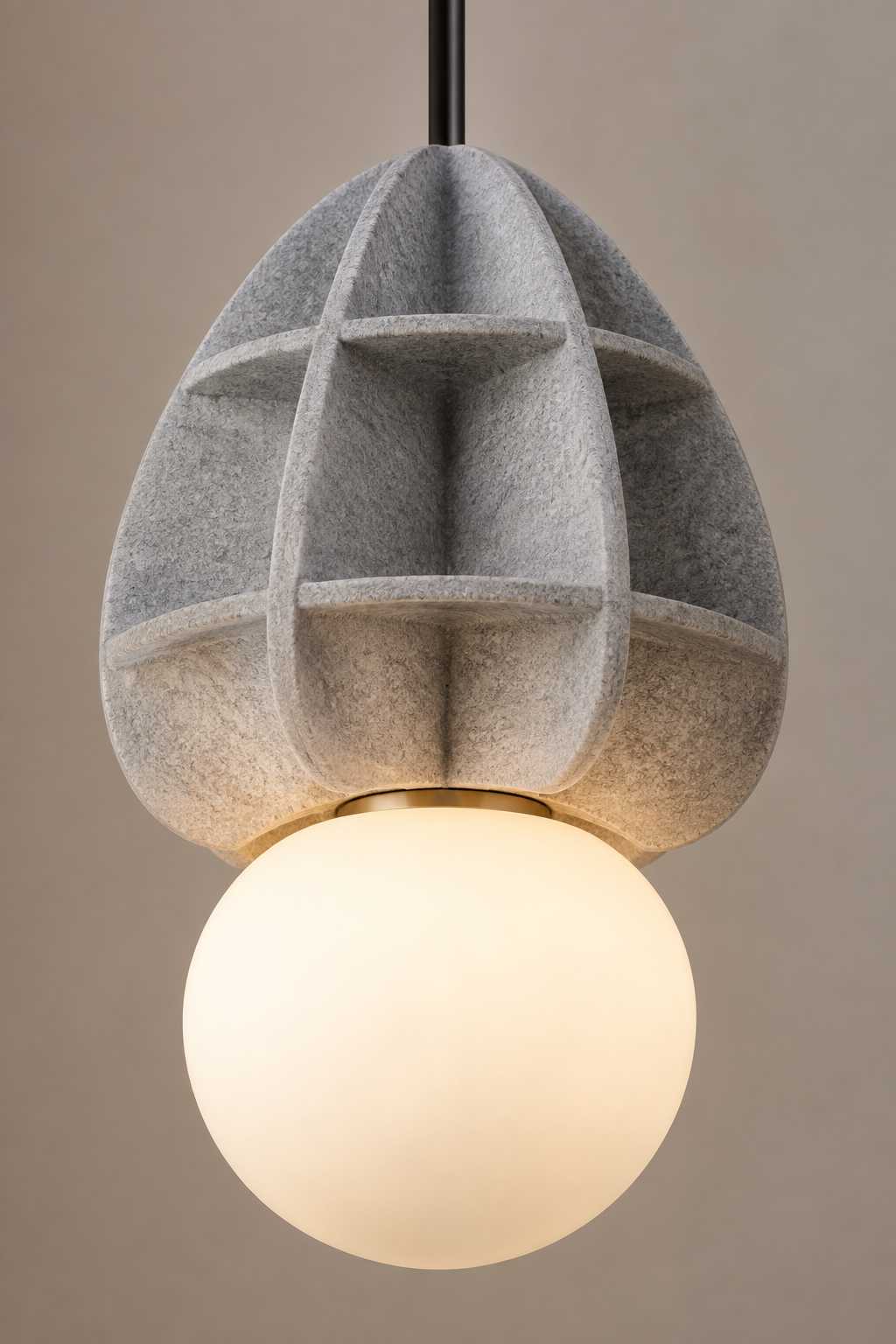 TRAVERTINE DISC CONE PENDANT LIGHT - Image 6