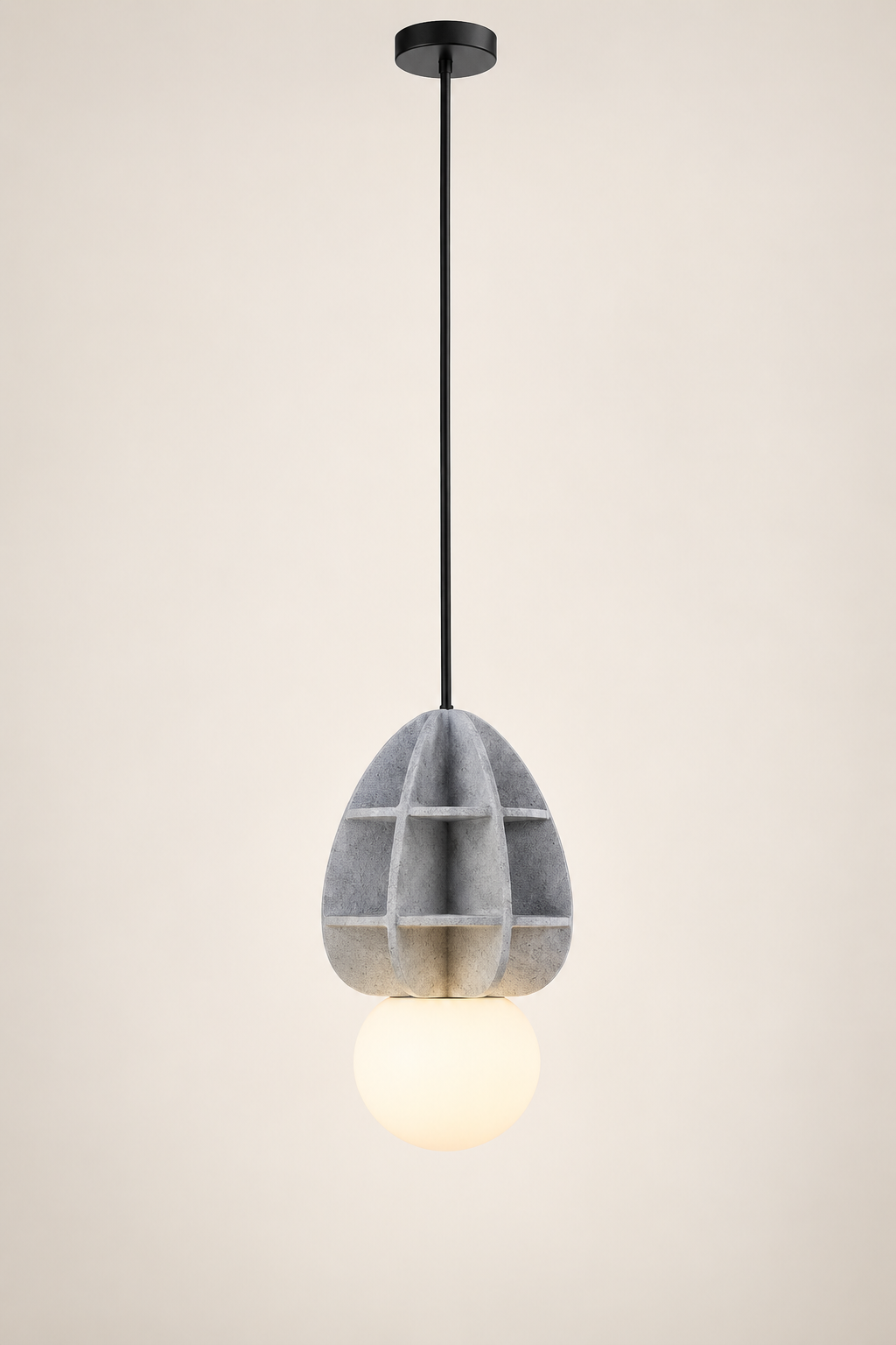 TRAVERTINE DISC CONE PENDANT LIGHT - Image 4