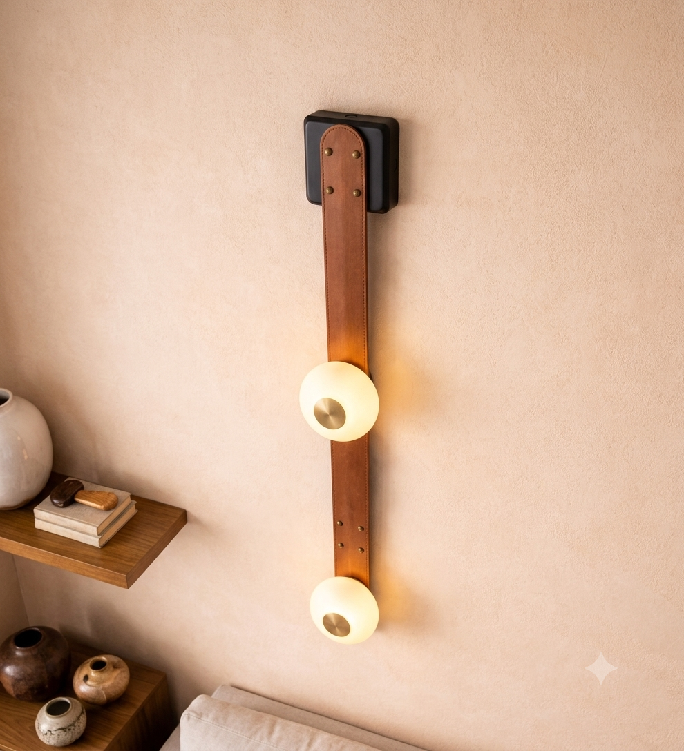 DUAL GLOBE TRAVERTINE STONE WALL LIGHT - Image 3