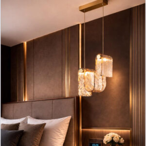 AURELIA TEXTURED GLASS SCULPTURAL PENDANT LIGHT