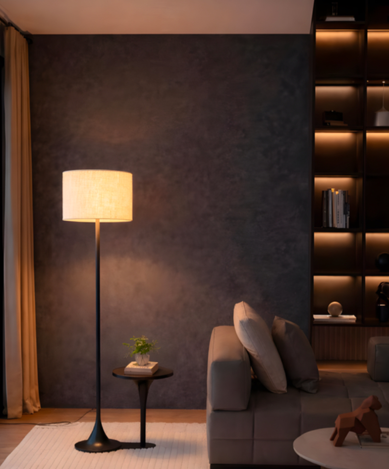 MODERN FABRIC SHADE FLOOR LAMP - Image 2