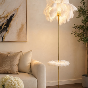LUXE FEATHER PLUME FLOOR LAMP