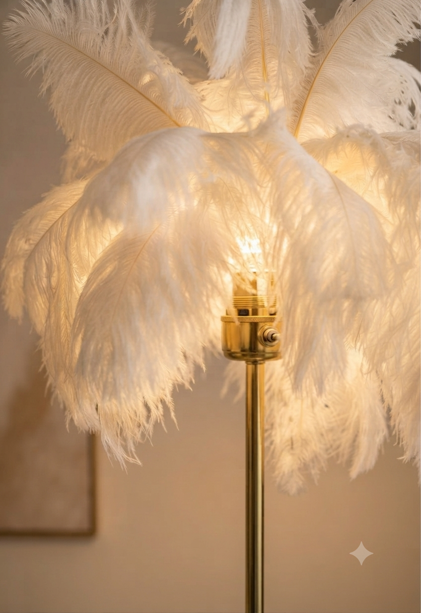 LUXE FEATHER PLUME FLOOR LAMP - Image 3