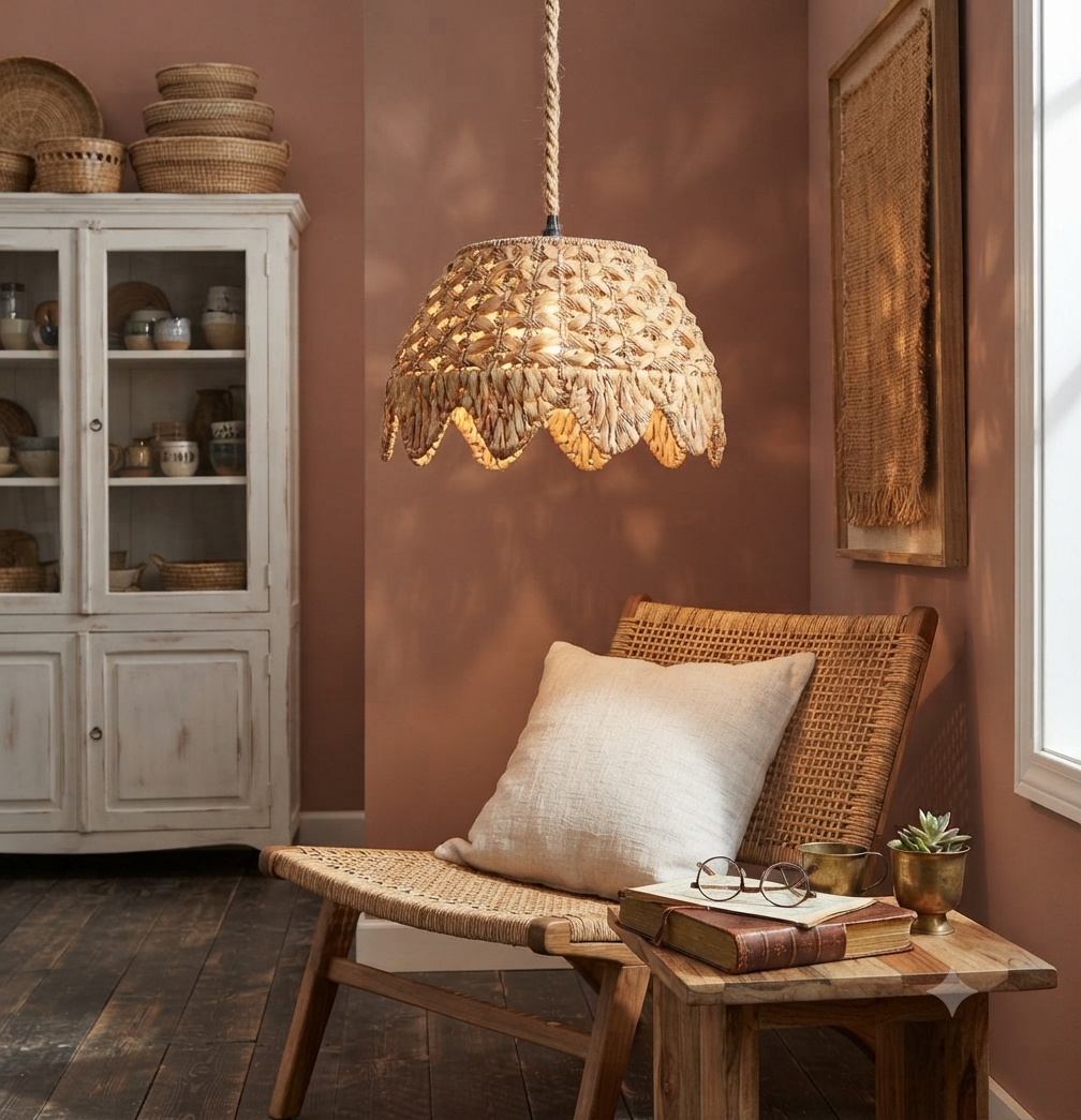 SEAGRASS RATTAN HANGING LIGHT