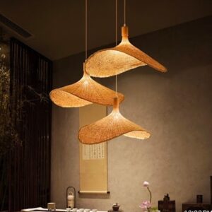 WOVEN BAMBOO PENDANT LIGHT
