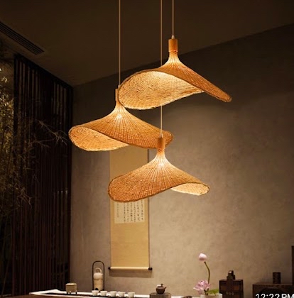 WOVEN BAMBOO PENDANT LIGHT