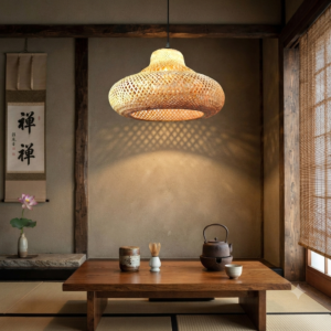 RATTAN LATTICE PENDANT LAMP