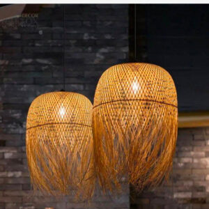 RAFFIA FRINGE PENDANT LIGHT