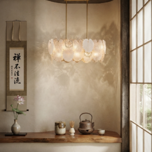 CRYSTAL LEAF LUXURY DINING CHANDELIER