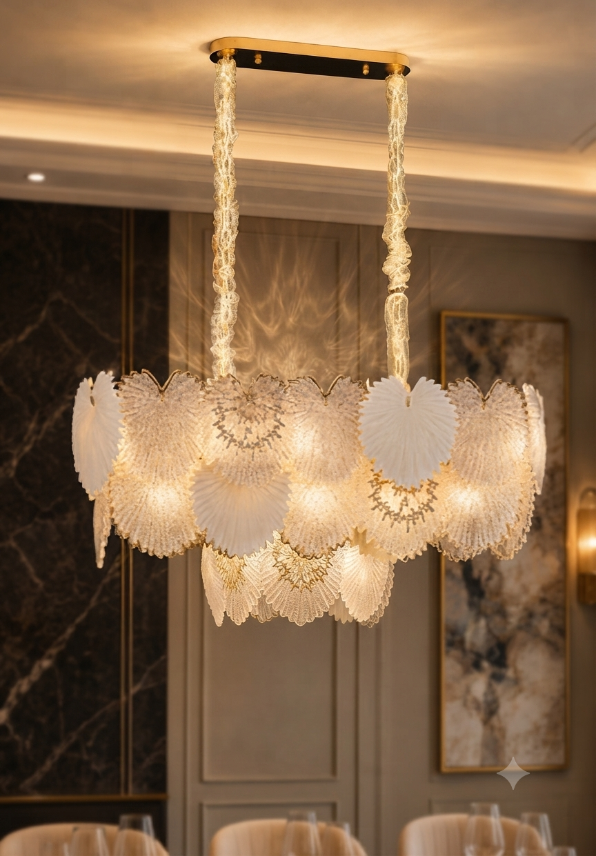 CRYSTAL LEAF LUXURY DINING CHANDELIER - Image 2