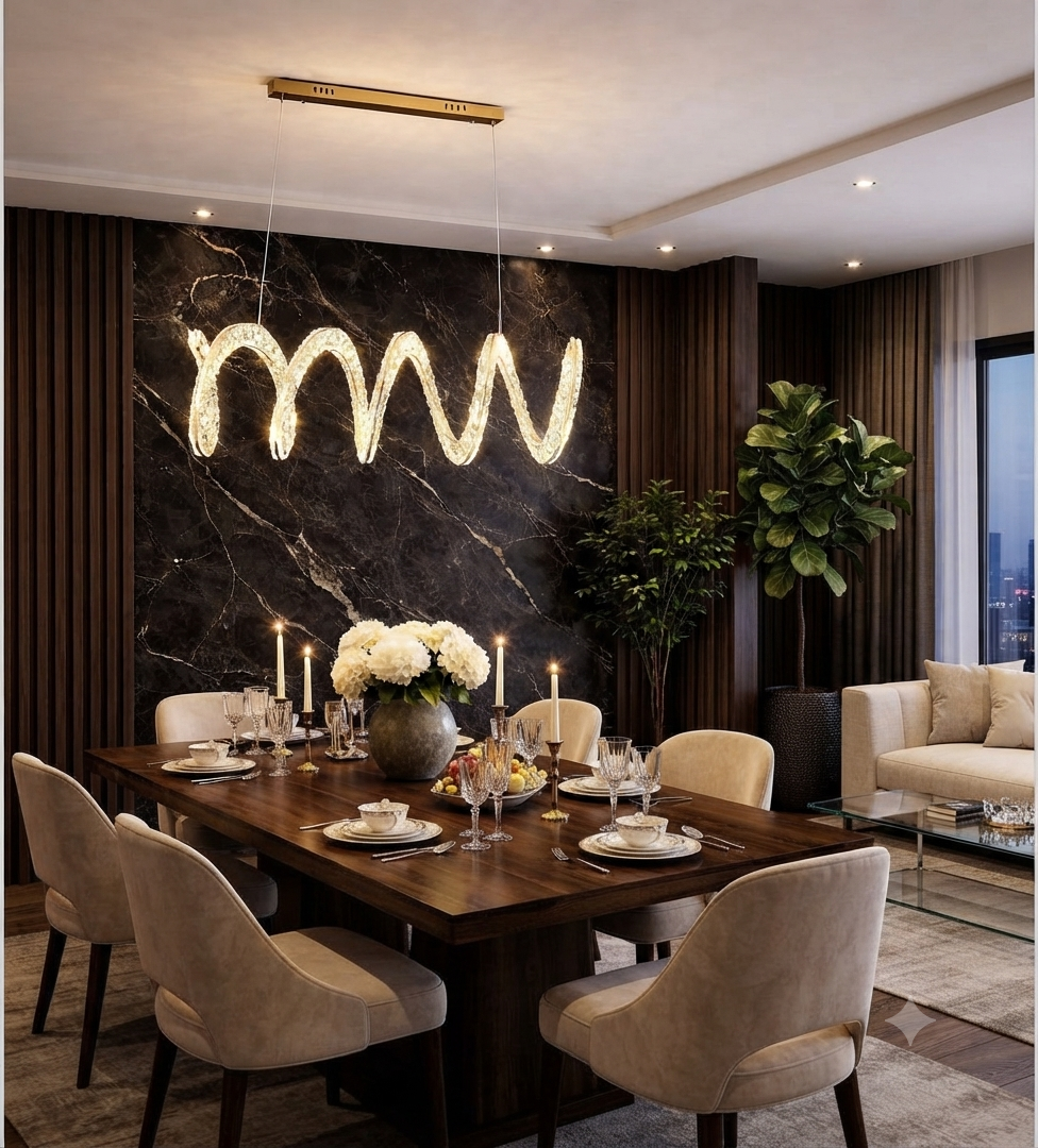 SCULPTED WAVE DINING PENDANT