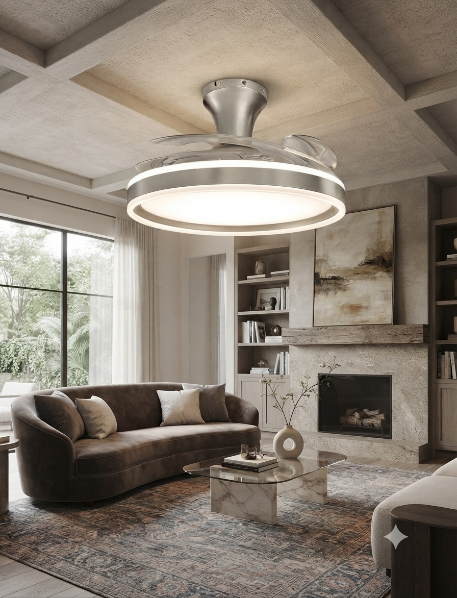 Modern LED Ceiling Fan with Light - Image 2