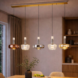 MODERN MULTI GLASS PENDANT.