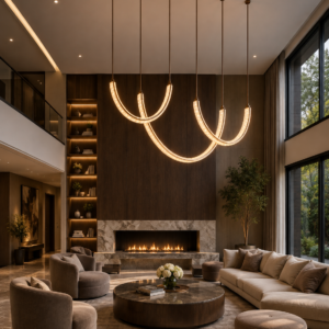 AURELIA ARC  DOUBLE HEIGHT CHANDELIER