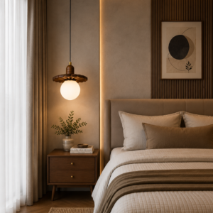 VERONA WOOD GLOBE HANGING LIGHT