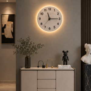 MODERN HALO GLOW WALL CLOCK