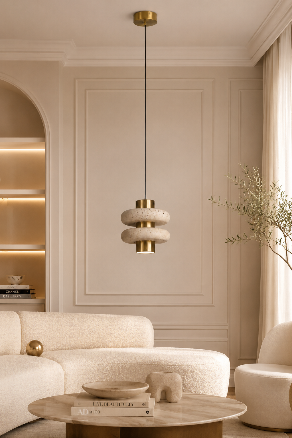 Aurelia Travertine Pendant Light - Image 3