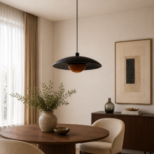 OBSIDIAN STONE HANGING LIGHT
