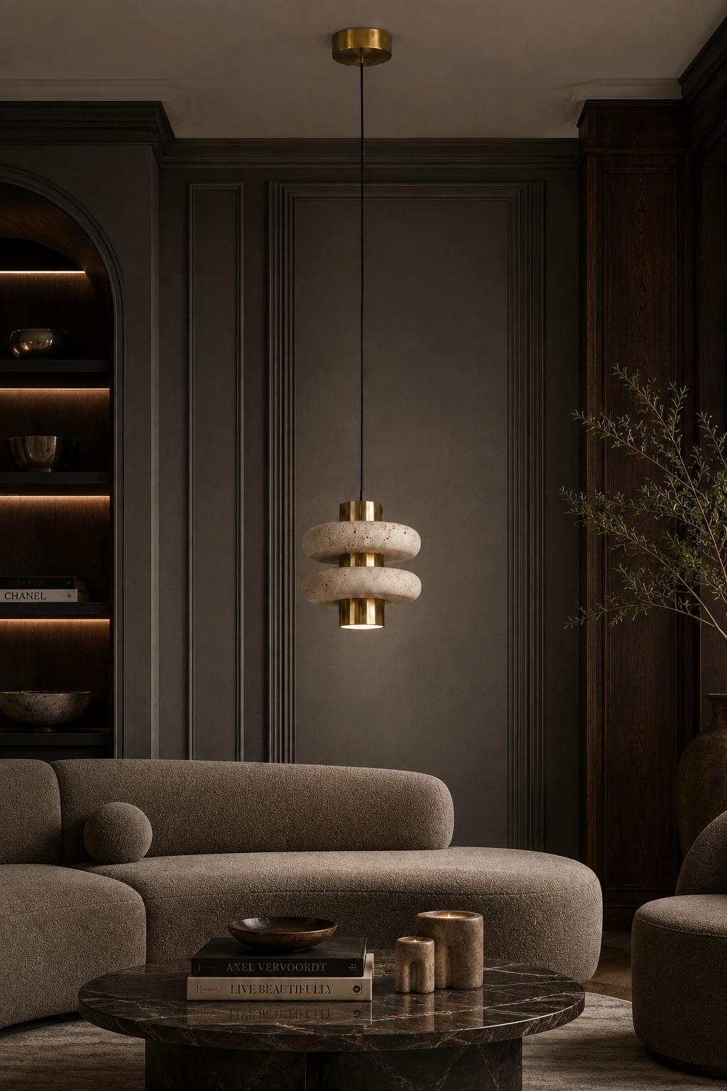 Aurelia Travertine Pendant Light - Image 2