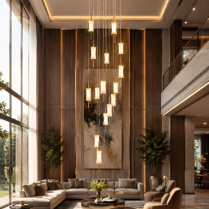 Luxury Cascade double-height  Chandelier