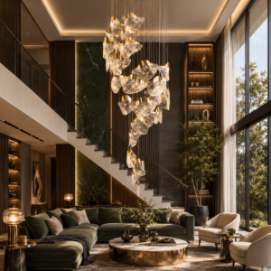 AURELIA CASCADE DOUBLE -HEIGHT CHANDELIER