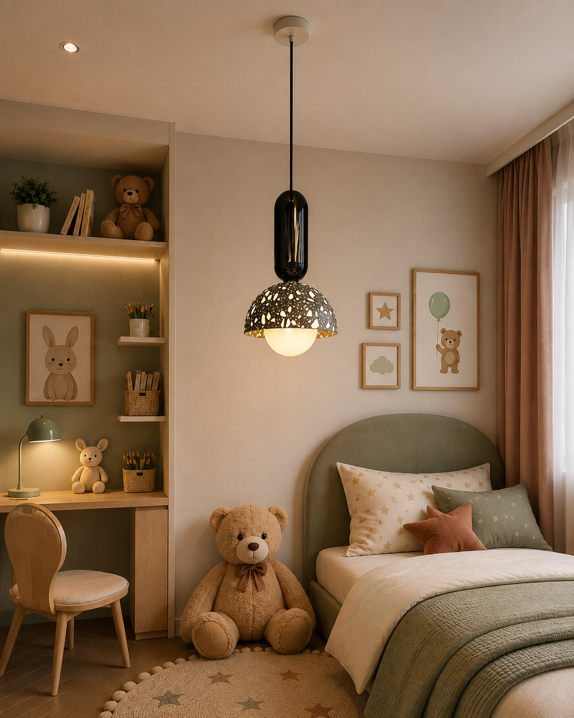 LUNA MARBLE HANGING LIGHT