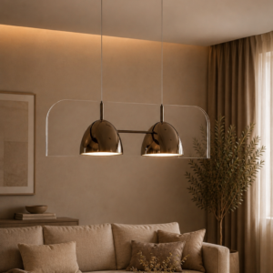 Aura Twin-Dome Acrylic Arch Pendant