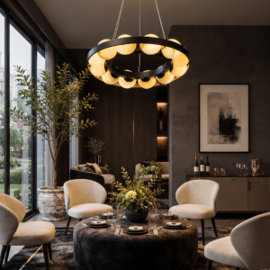 ELYSIAN CONCENTRIC PEARL HALO CHANDELIER