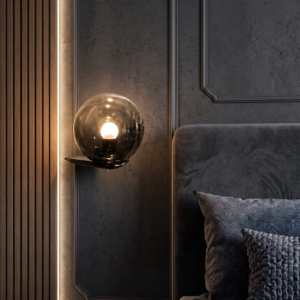 OBSIDIAN SPHERE MINIMALIST SCONCE