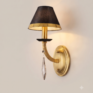 ASTRAEA SINGLE SHADE BRASS SCONCE