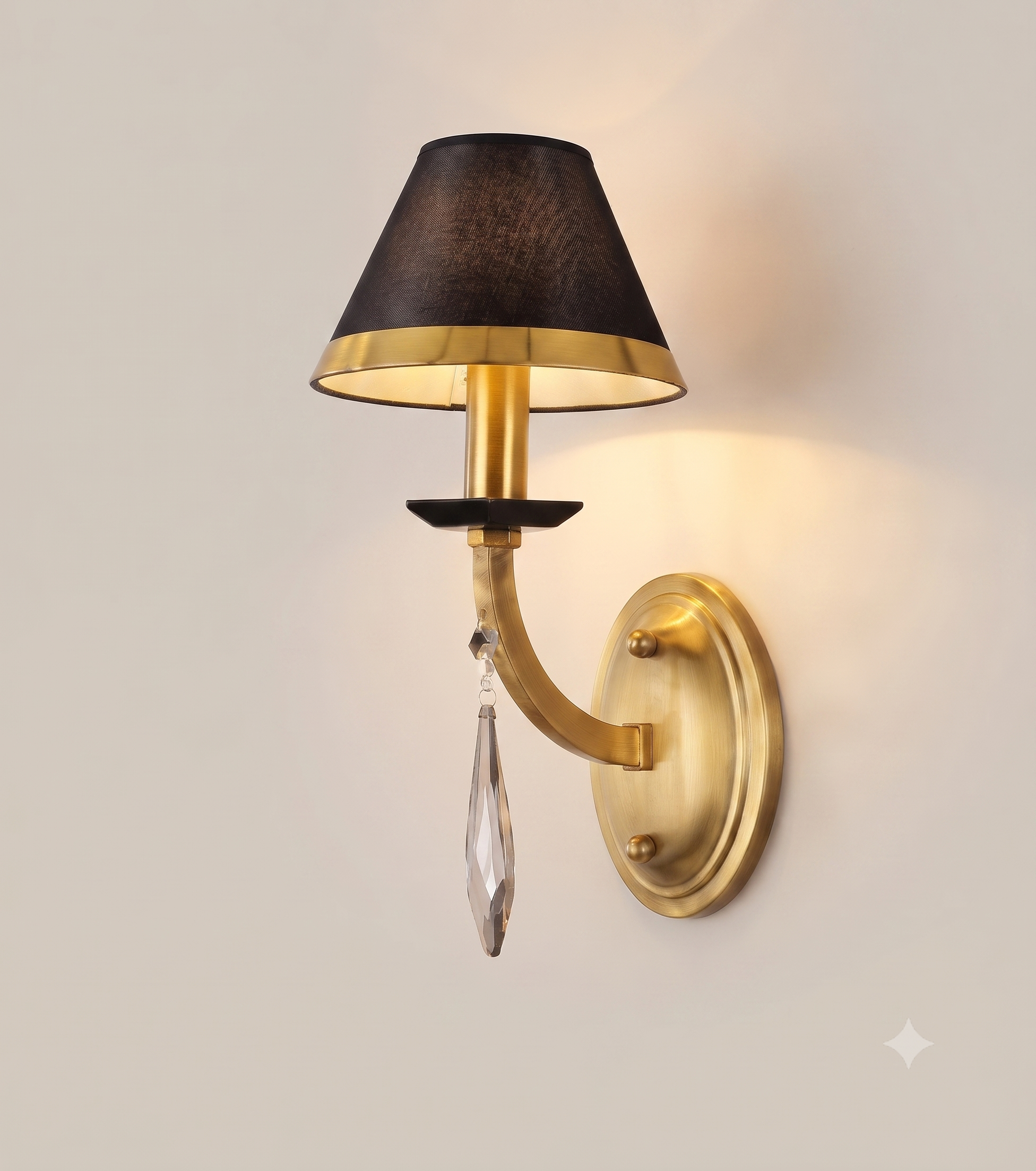 ASTRAEA SINGLE SHADE BRASS SCONCE
