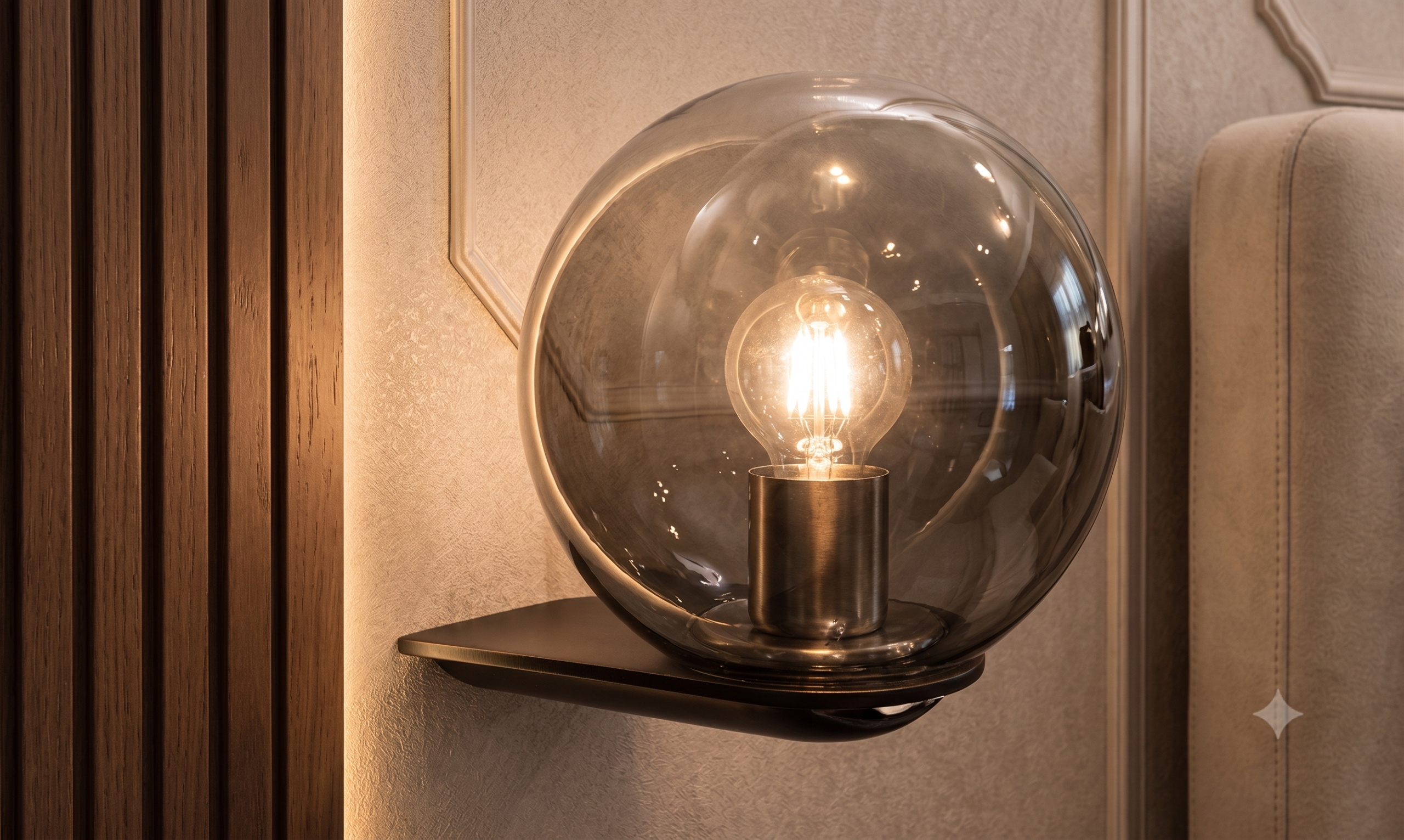OBSIDIAN SPHERE MINIMALIST SCONCE - Image 4