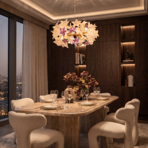 AMETHYST ORCHID BLOSSOM CHANDELIER