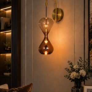 CHRONOS AMBER GLASS WALL LIGHT