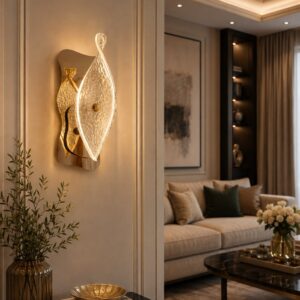 AURA TEXTURED LEAF WALL SCONCE