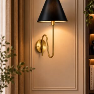 AURA S-CURVE BRASS SCONCE
