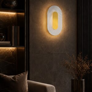 AURA PILL HALO WALL SCONCE