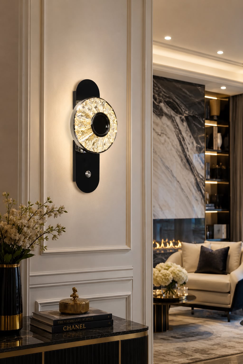 AURA STELLAR CUT-CRYSTAL SCONCE