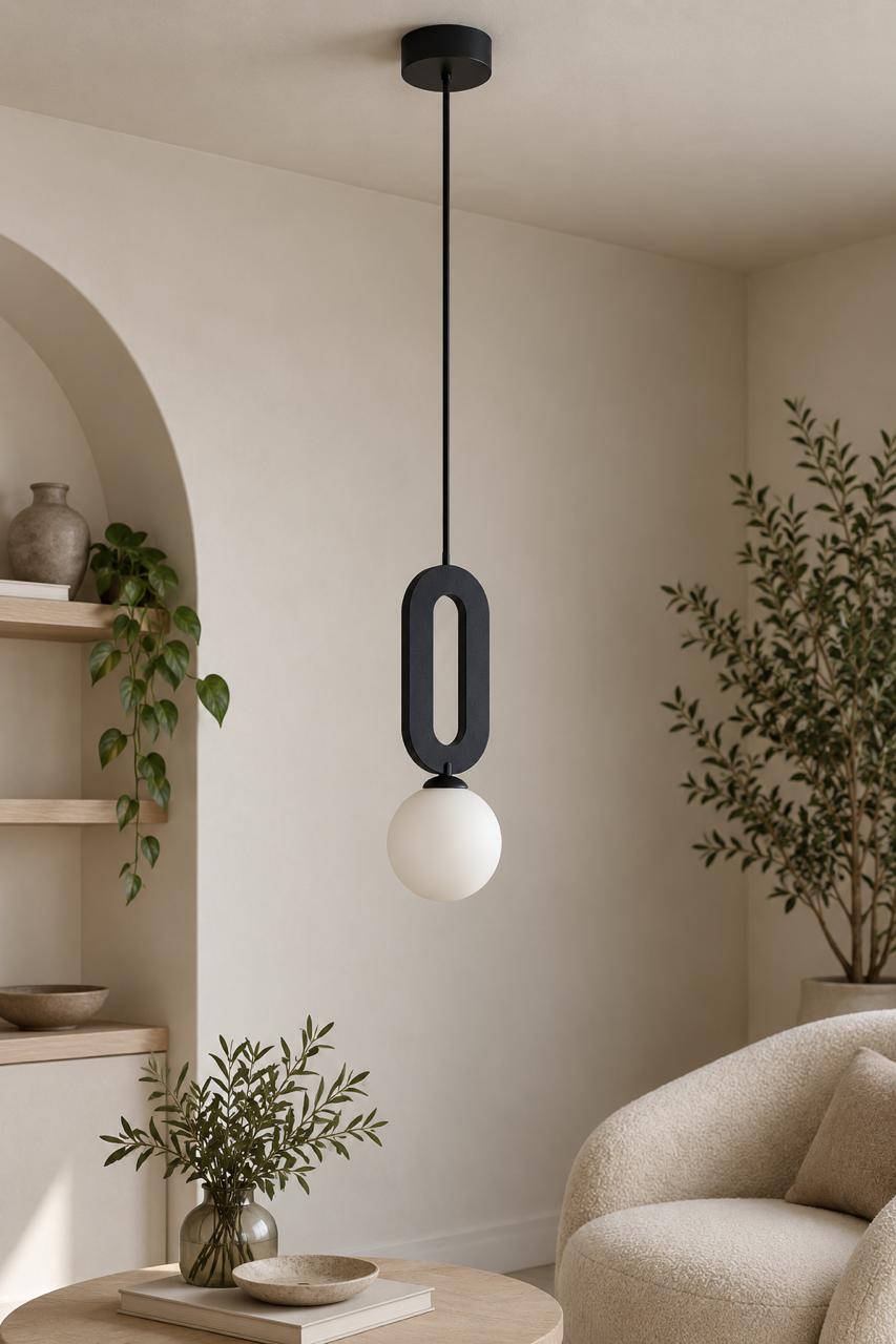 SOLACE OVAL & FELT OPAL GLASS GLOBE - Image 4