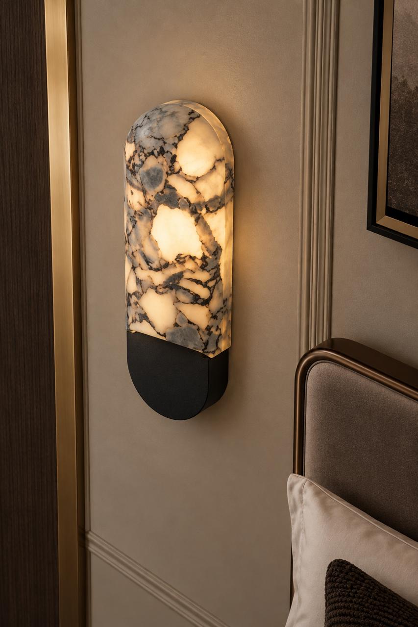 ARCHED CALACATTA MARBLE SCONCE - Image 6