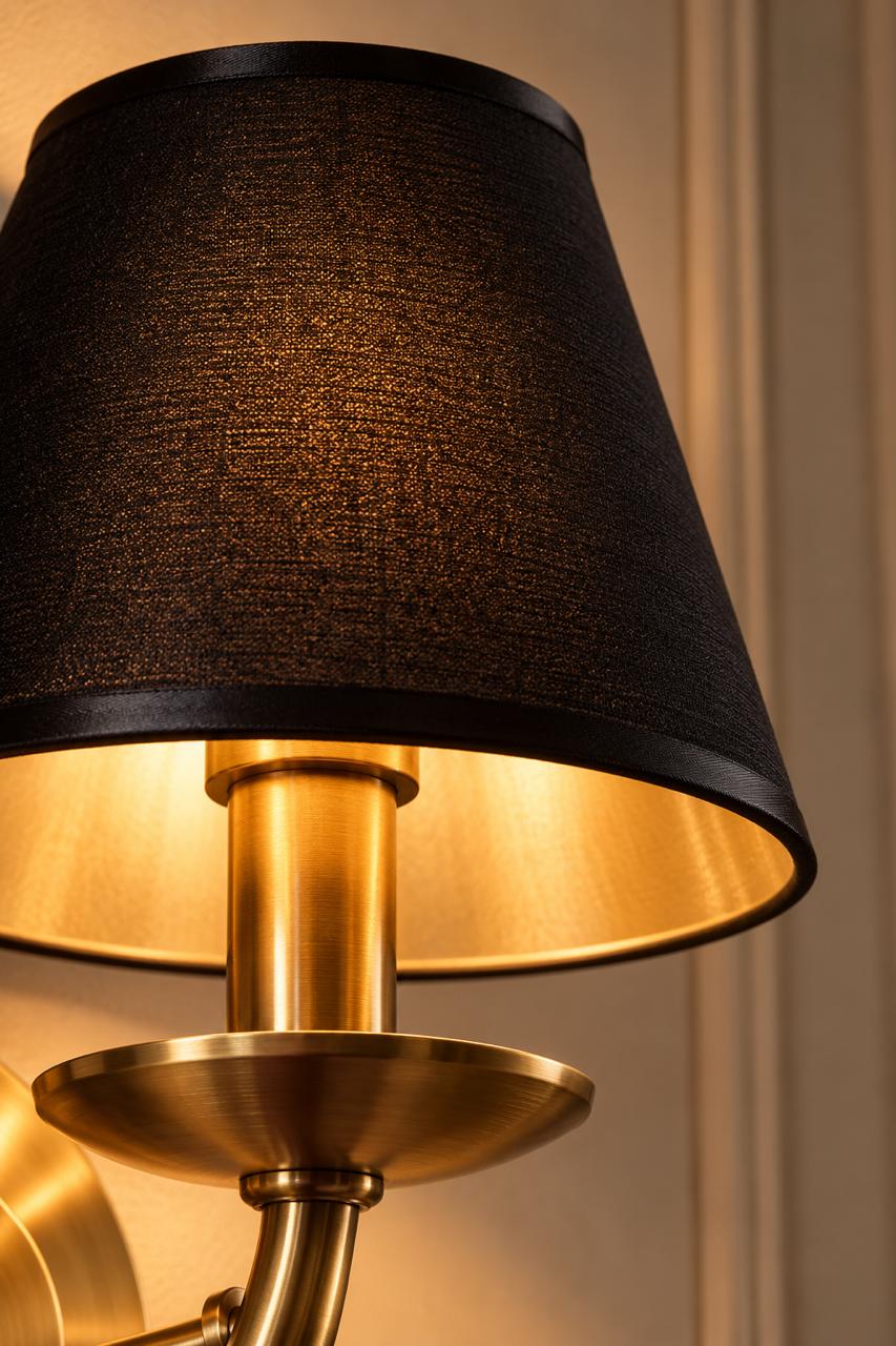 ASTRAEA TWIN SHADE BRASS SCONCE - Image 4