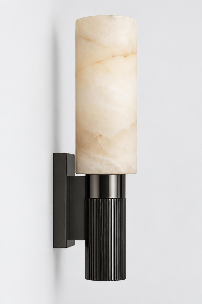 FLUTED COLUMN ALABASTER SCONCE - Image 5