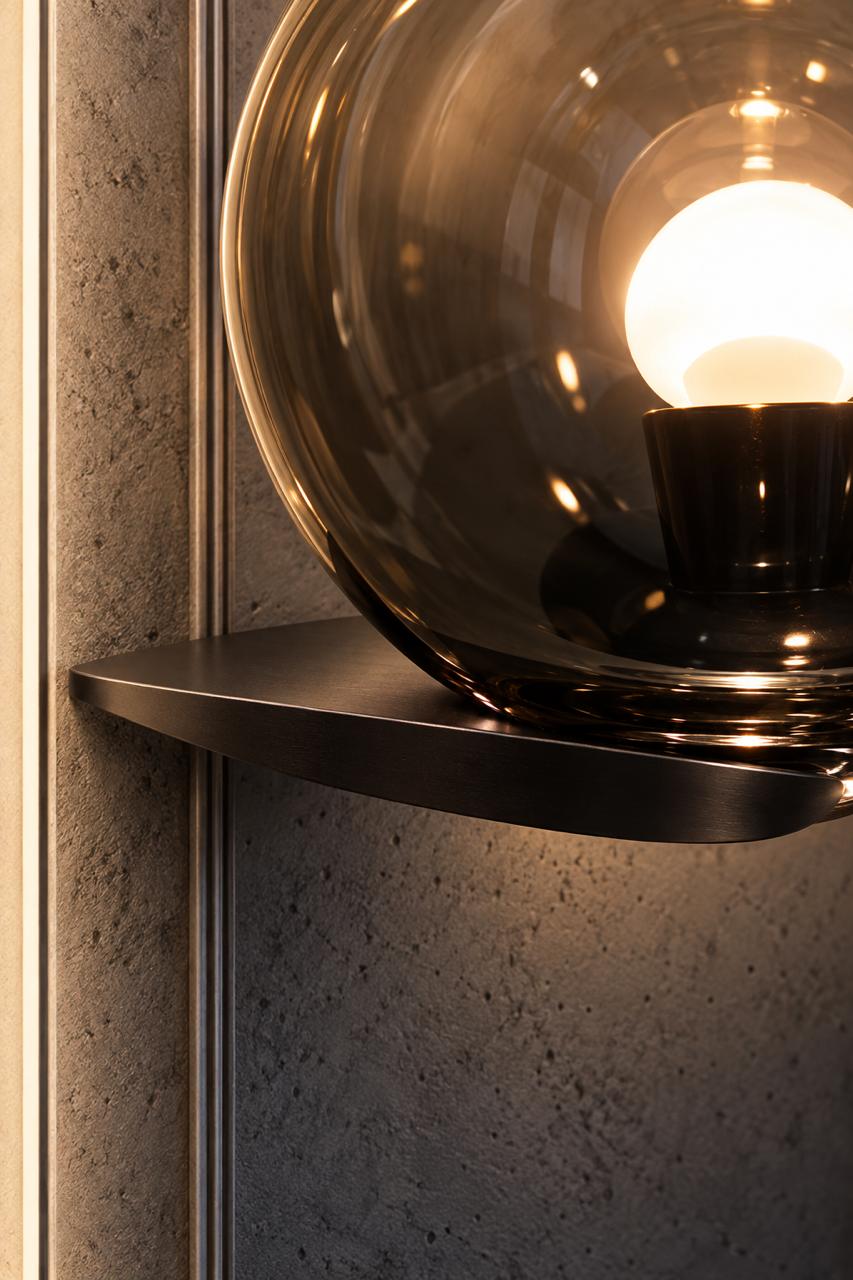 OBSIDIAN SPHERE MINIMALIST SCONCE - Image 6