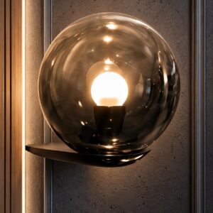 OBSIDIAN SPHERE MINIMALIST SCONCE