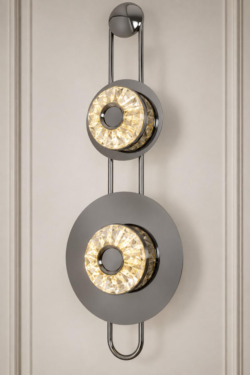AURA ECLIPSE DUAL CRYSTAL SCONCE - Image 3