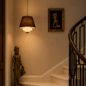 AURELIA FABRIC & GLASS PENDANT LIGHT